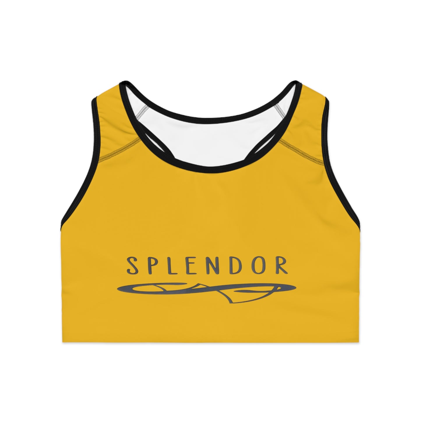 Yellow 'Splendor' Sports Bra for Comfort and Style in Workouts