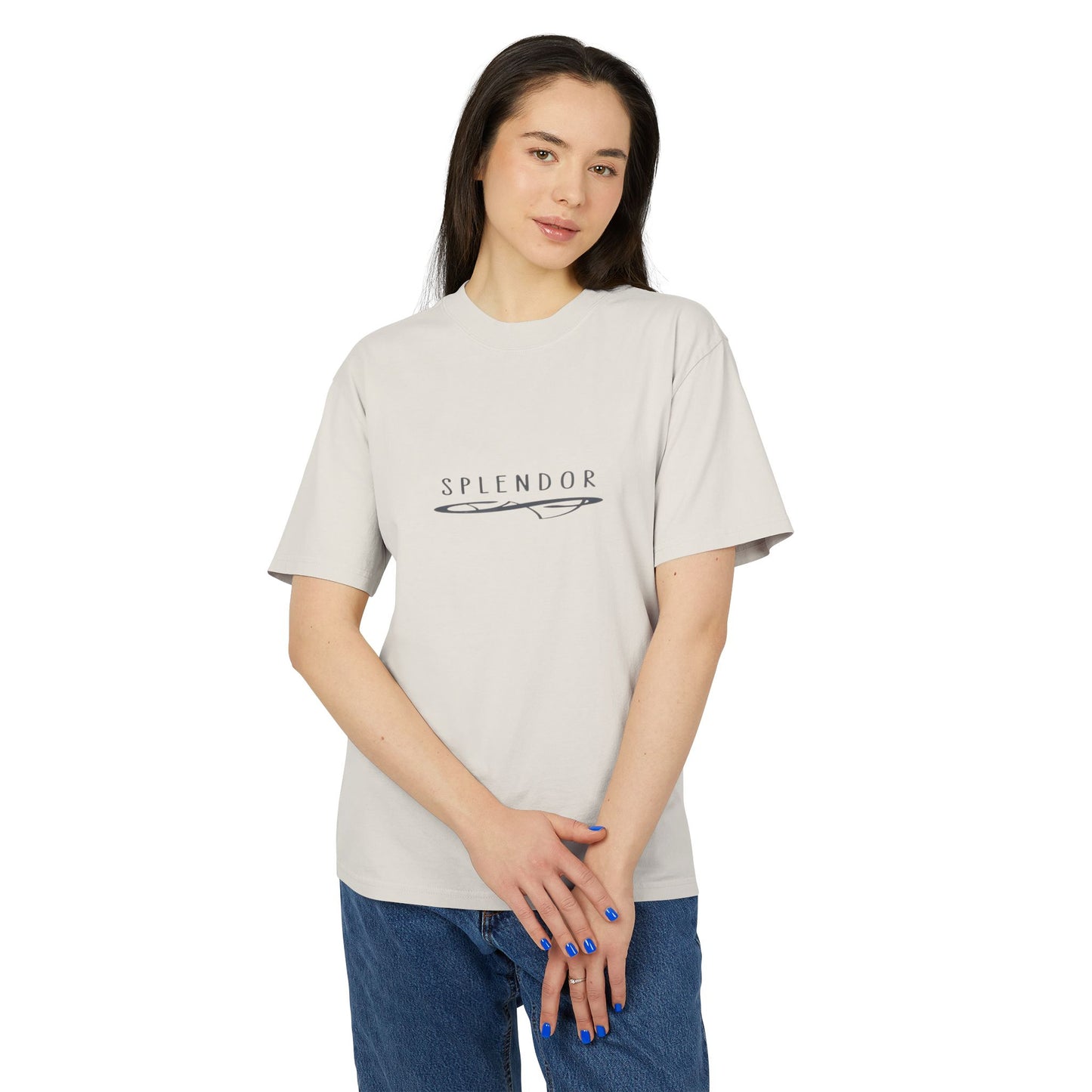 Casual Unisex Faded Tee - Vintage 'Splendor' Design