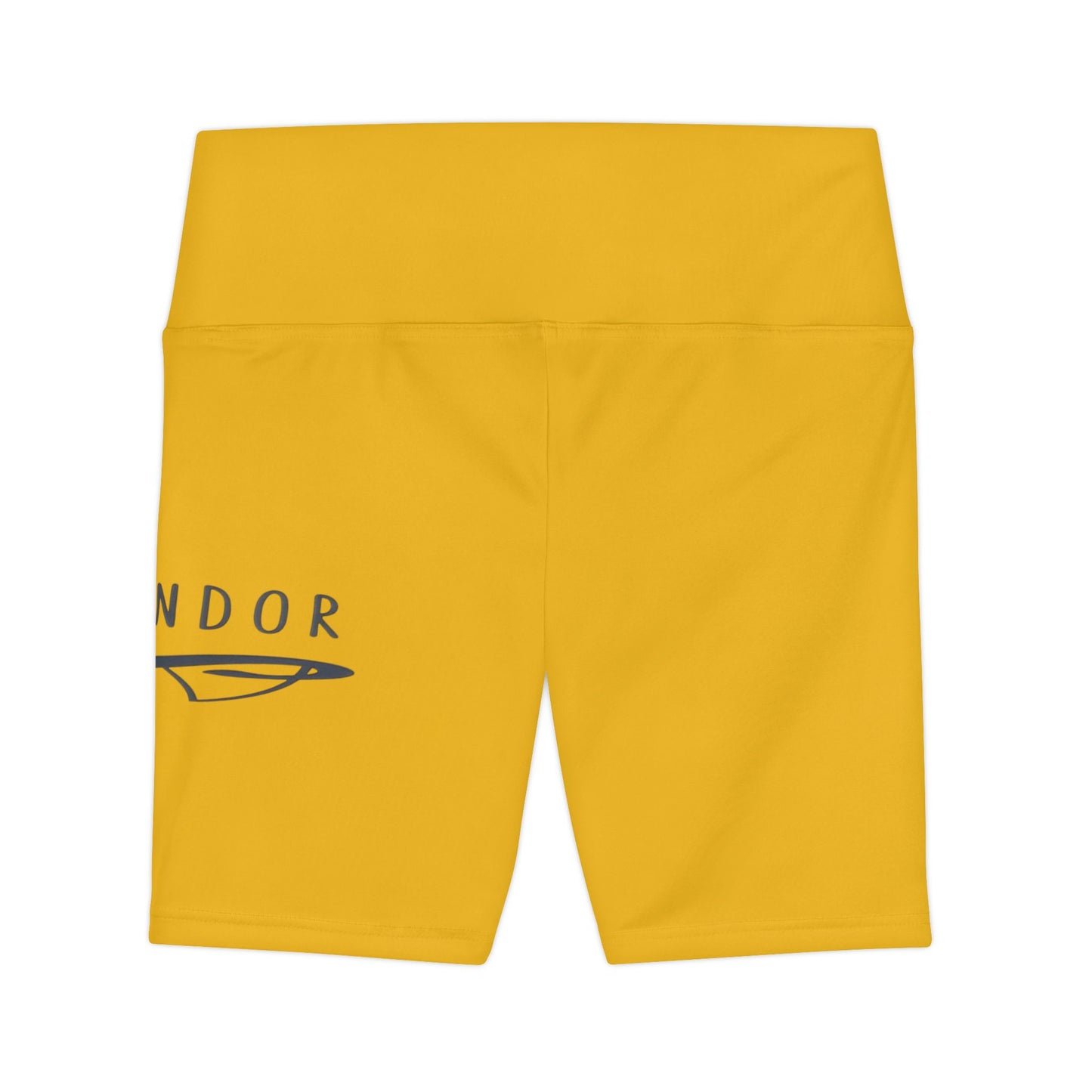 Sleek Yellow Women's Workout Shorts with SPLENDOR Design