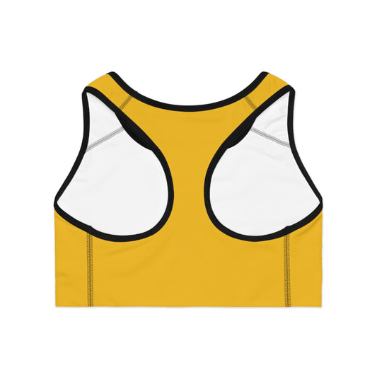Yellow 'Splendor' Sports Bra for Comfort and Style in Workouts
