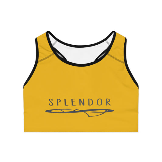 Yellow 'Splendor' Sports Bra for Comfort and Style in Workouts