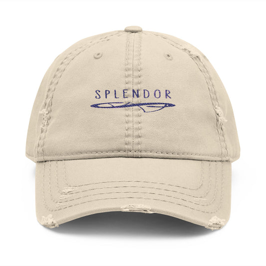 Distressed Dad Hat with 'SPLENDOR' Embroidery, Vintage Baseball Cap, Everyday Wear Hat, Perfect Gift for Holidays, Casual Style Accessory
