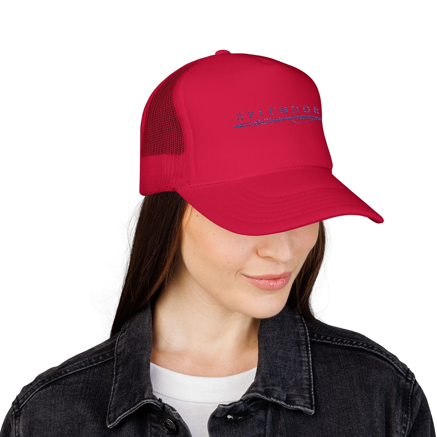 Red Foam Trucker Hat with Stylish Embroidery | Perfect for Summer Festivals, Casual Outings, or as a Gift, Snapback Cap, Unisex Hat, [...]