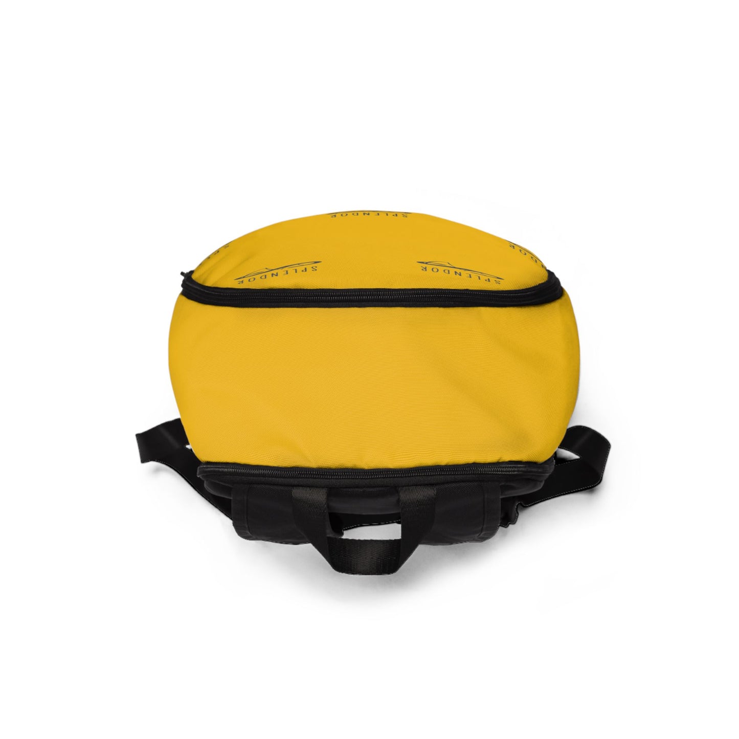 Stylish Unisex Fabric Backpack for School & Travel - Bright Yellow with SPLENDOR Design